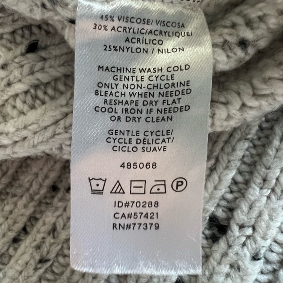 Ann Taylor Factory Speckled Knit Sweater Size S Neutral Pullover - Picture 10 of 13